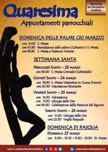 Eventi quaresimali - Settimana Santa 2016