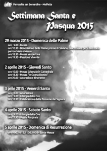 Settimana Santa e Pasqua 2015