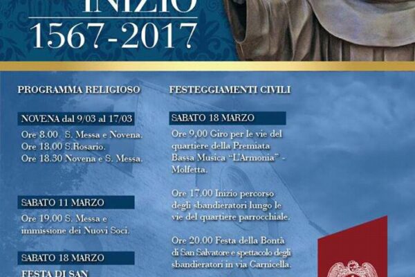 parrocchia san bernardino molfetta - novena festa san salvatore da horta 2017