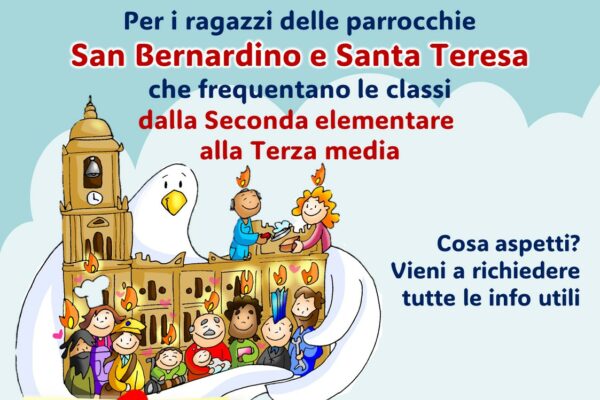 parrocchia san bernardino molfetta - iscrizione anno catechismo 2022 2023 santa teresa benedizione degli zaini anno scolastico