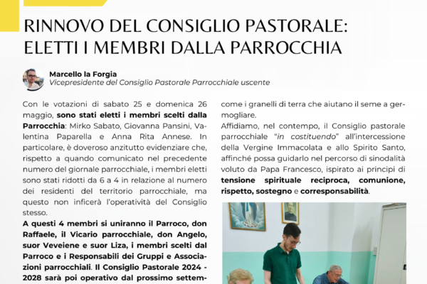 parrocchia san bernardino molfetta - giornale parrocchiale comunione giugno